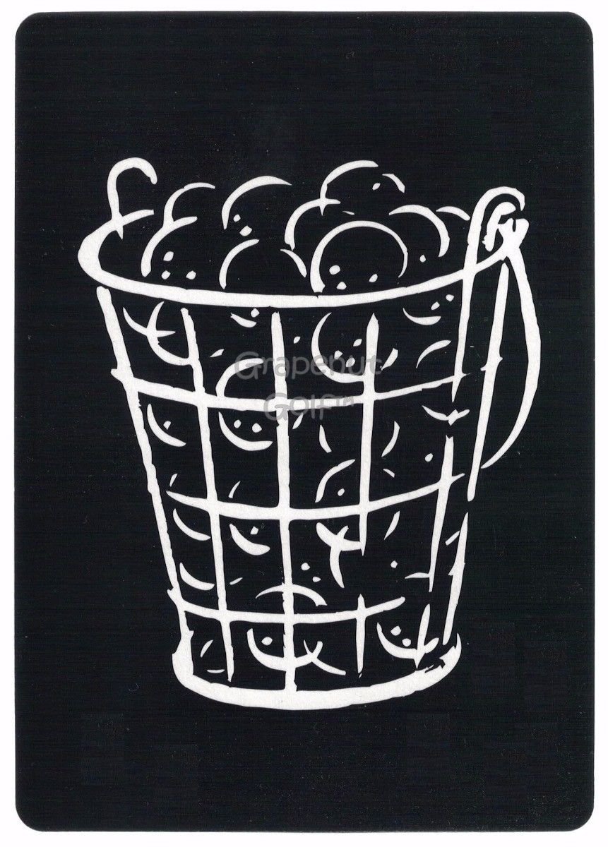 PRACTICE RANGE BALLS BASKET BUCKET SINGLE PLAYING SWAP COLLECTIBLE GOLF CARD