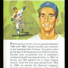 SANDY KOUFAX TRUE VALUE PERFECT GAME BASEBALL HOF CARD