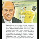 SAM SNEAD TRUE VALUE MASTERS PGA BRITISH OPEN GOLF CARD HOF LEGEND GREENBRIER GC