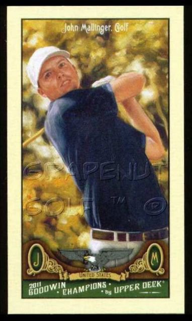 JOHN MALLINGER 2011 UD GOODWIN CHAMPION PGA TOUR FIRST MINI ROOKIE CARD RC #47