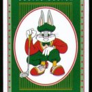 BUGS BUNNY LOONEY TUNES GREEN DESIGN SINGLE PLAYING SWAP COLLECTIBLE GOLF CARD