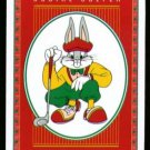 BUGS BUNNY LOONEY TUNES RED DESIGN SINGLE PLAYING SWAP COLLECTIBLE GOLF CARD
