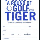 TIGER WOODS 2002 UD GOLF ROUND PRIZE ENTRY INSERT SWEEPSTAKES CARD RYDER CUP
