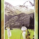 POSTER ART MOUNTAIN GREEN BORDER SINGLE PLAYING SWAP COLLECTIBLE GOLF CARD