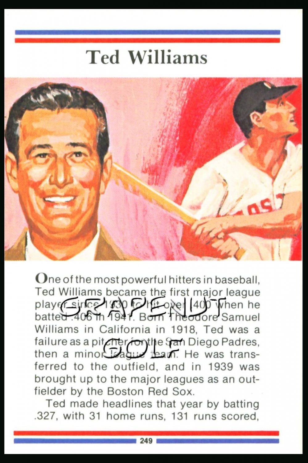 TED WILLIAMS TRUE VALUE SPLENDID SPLINTER BOSTON RED SOX HOF WORLD SERIES CARD