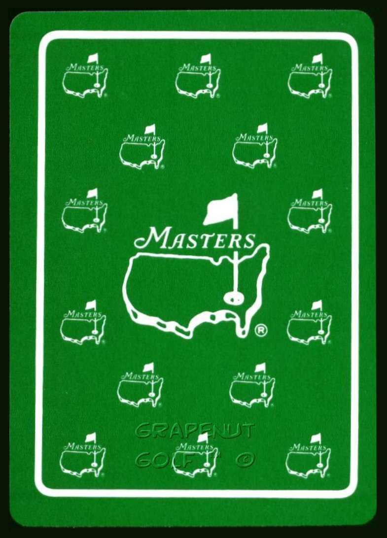 MASTERS MULTI LOGO GREEN AUGUSTA NATIONAL SINGLE PLAYING SWAP BLACK  JOKER CARD