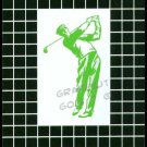 VINTAGE GREEN GOLFER BLACK GRID BRIDGE SIZE SINGLE PLAYING SWAP COLLECTIBLE CARD