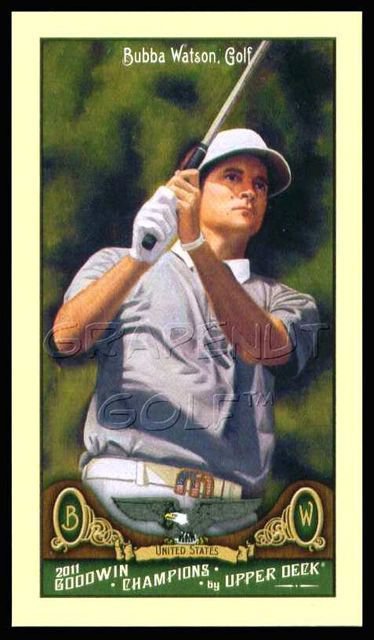 BUBBA WATSON 2011 UD GOODWIN CHAMPIONS PGA MINI RC #29 MASTERS CHAMP OLYMPICS