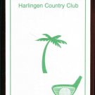 HARLINGEN COUNTRY CLUB TOURNEY WHITE SINGLE PLAYING SWAP COLLECTIBLE NARROW CARD