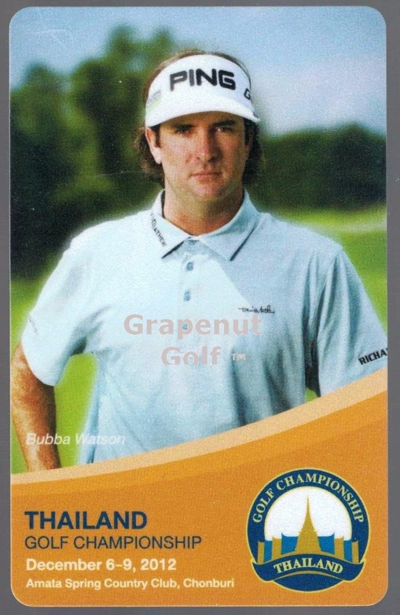 2012 BUBBA WATSON THAILAND PASS CARD RARE MASTERS WIN YEAR RYDER CUP