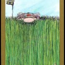 GARY PATTERSON CARTOON ROUGH GOLD SINGLE PLAYING SWAP COLLECTIBLE GOLF CARD NICE