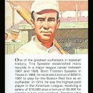 TRIS SPEAKER TRUE VALUE SPOKE BOSTON RED SOX CLEVELAND INDIANS HOF CARD SENATORS