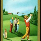 VINTAGE 9th HOLE VERSION 655A GOLD SINGLE PLAYING SWAP COLLECTIBLE GOLF CARD