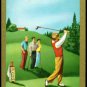 VINTAGE 9th HOLE VERSION 655A GOLD SINGLE PLAYING SWAP COLLECTIBLE GOLF CARD