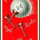 PO-DO PEAU DOUX GOLF BALL ADVERTISING WALGREENS SINGLE PLAYING SWAP CARD RED