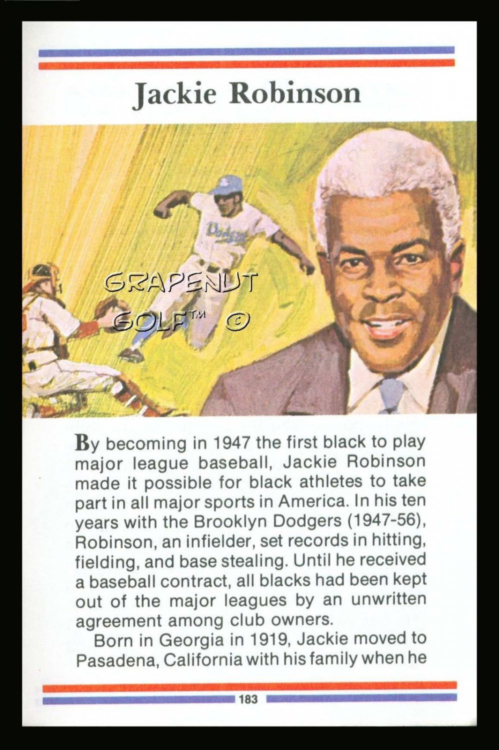 JACKIE ROBINSON TRUE VALUE BROOKLYN DODGERS HOF MLB BASEBALL CARD WORLD SERIES