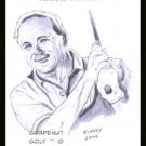 ARNOLD PALMER KINNEY ART ACEO SIGNATURE OPEN EDITION GOLF CARD ARTIST SIGNED
