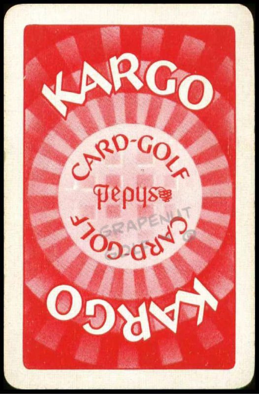 KARGO RED VERSION SINGLE VINTAGE OLD EARLY GOLF GAME SWAP COLLECTIBLE CARD