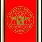 ASGA RED AMERICAN SENIORS GOLF ASSOCIATION SINGLE PLAYING SWAP COLLECTIBLE CARD