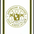 ASGA WHITE VERSION AMERICAN SENIORS GOLF SINGLE PLAYING SWAP COLLECTIBLE CARD