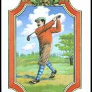 FRAMED GOLFER GUY WILLIAM EARLE ARTIST SINGLE PLAYING SWAP COLLECTIBLE GOLF CARD