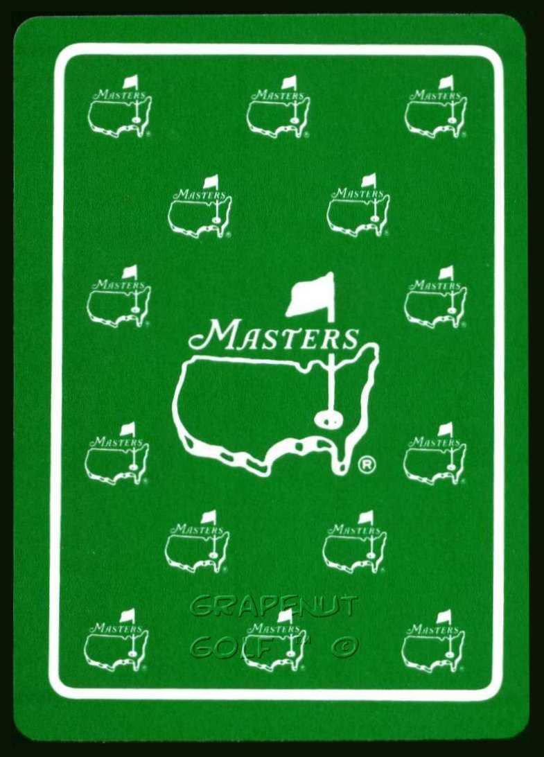 Masters Multi Logo Green Augusta National Single Playing Swap Red Joker Card