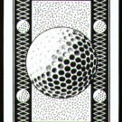 VINTAGE GOLF BALL BLACK DESIGN SINGLE PLAYING SWAP COLLECTIBLE NARROW CARD