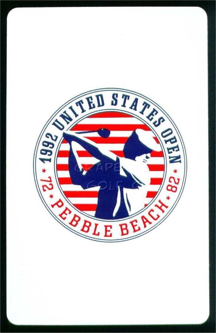 1982 US OPEN PEBBLE BEACH TOM WATSON CHAMP WHITE SINGLE PLAYING SWAP GOLF CARD