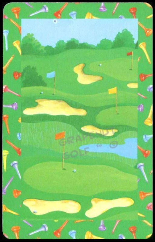 GOLF COURSE TEE BORDER GREEN VERSION SINGLE PLAYING SWAP COLLECTIBLE GOLF CARD