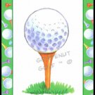 GOLF BALL TEE BORDER GREEN BRIDGE SIZE SINGLE PLAYING SWAP COLLECTIBLE GOLF CARD