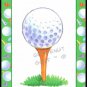 GOLF BALL TEE BORDER GREEN BRIDGE SIZE SINGLE PLAYING SWAP COLLECTIBLE GOLF CARD
