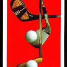 RETRO FANCY FACE GOLF CLUBS RED SINGLE PLAYING SWAP COLLECTIBLE POKER CARD