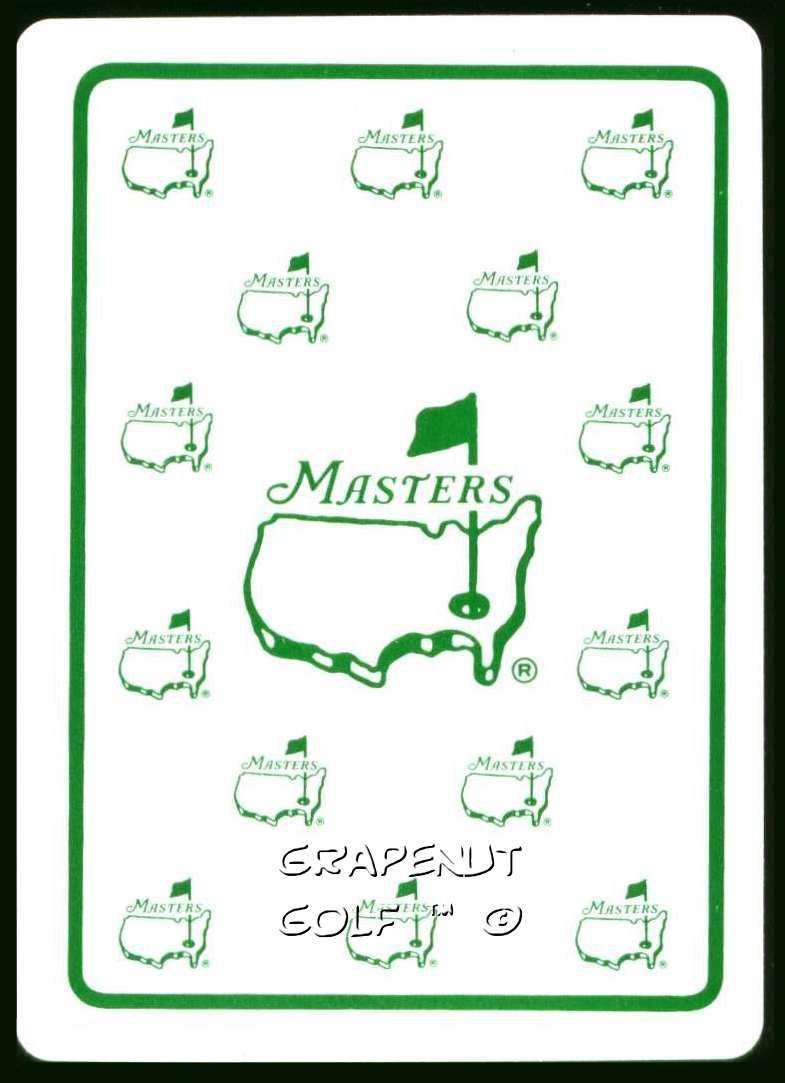 MASTERS MULTI LOGO WHITE AUGUSTA NATIONAL SINGLE PLAYING SWAP BLACK  JOKER CARD