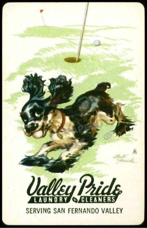 COCKER SPANIEL BUTCH DOG STAEHLE GOLF THIEF CALIFORNIA SINGLE PLAYING SWAP CARD