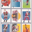 SANTA CLAUS 1991 TUFF STUFF CHRISTMAS GIFT STOCKING STUFFER SPORTS 9 CARD SET
