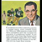 VINCE LOMBARDI TRUE VALUE GREEN BAY PACKERS NFL FOOTBALL CARD HOF SUPER BOWL