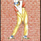VINTAGE OLD GOLFER RED THATCH SINGLE PLAYING SWAP COLLECTIBLE GOLF POKER CARD