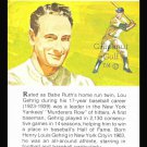 LOU GEHRIG TRUE VALUE BASEBALL IRON HORSE HOF CARD