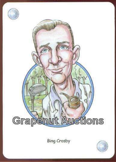 BING CROSBY ACTOR DIED PLAYING GOLF JOKER PGA TOUR SINGLE PLAYING SWAP CARD