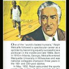 RALPH METCALFE TRUE VALUE WORLD RECORD OLYMPIC TRACK & FIELD CARD