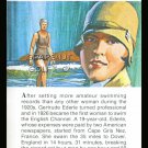 GERTRUDE EDERLE TRUE VALUE FIRST ENGLISH CHANNEL SWIM OLYMPIC GOLD MEDAL CARD NM