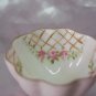 Antique Hand Painted Footed Nippon Salts Set of Four Roses n Trellis