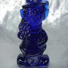 Vintage Cobalt Glass Two Faced Clown Boyd Happy Sad