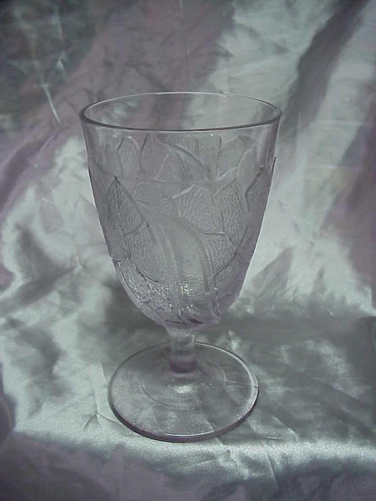 Antique EAPG Goblet Lotus Pattern 1870's pattern glass