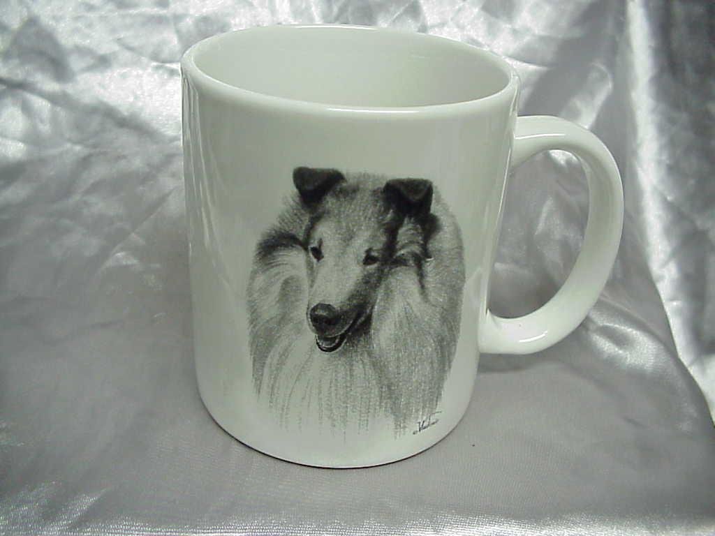 Vintage Special Collectors Edt. Coffee Mug Collie Art Work by Vladimir N. Tzenov