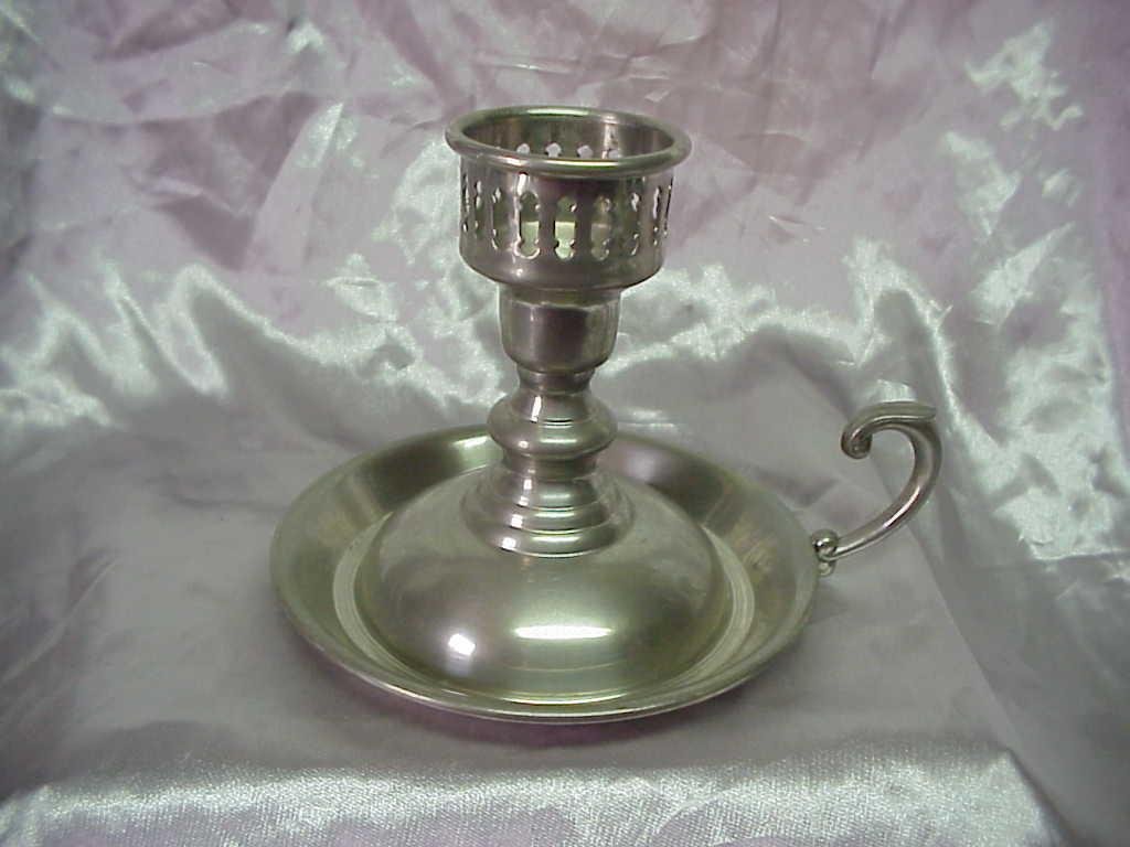 Vintage Finger Candle Holder Pewter Empire