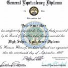 Electronic PDF File GED Novelty Diploma Print Your Own With Real Layouts!!!