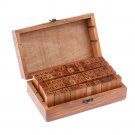 70pcs Vintage DIY Number And Alphabet Letter Wood Rubber Stamps