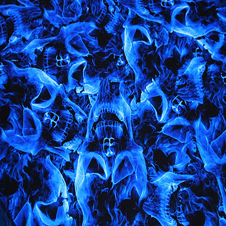 Hydrographics Dip Kit Activator Water Transfer Film Hydro Burn Skulls Blue