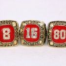 3pcs/set USA size 11 Hall of Fame number 8 16 80 championship rings replica
